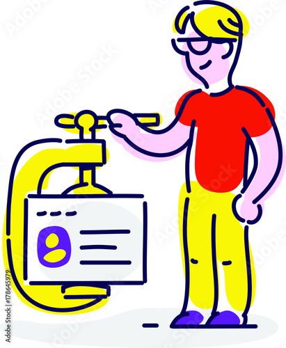 Icon in the style of the cartoon. Isolated object on white background. Vector illustration. Flat vector illustration. Characters design. Incredible icon for your website, presentation or educational p