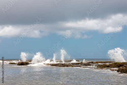 Blowholes - coastal feature of Tongatapu island, Tonga