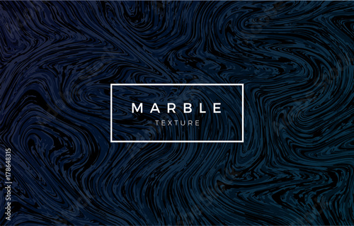 Dark blue marble background. Vector trendy texture.