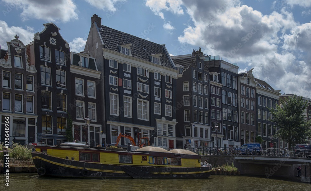 Canal à Amsterdam, Pays-Bas