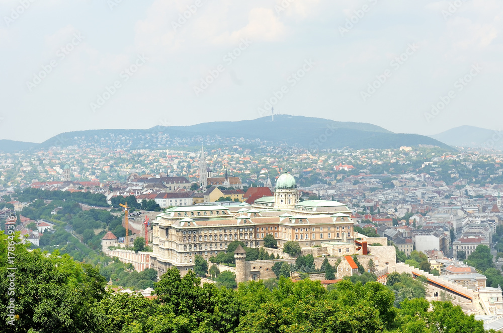 Fototapeta premium Budapest cityscape panoramic day view, Hungary