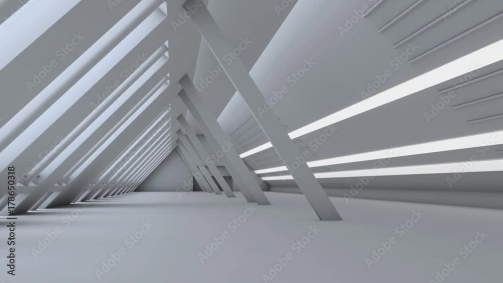 3D animation of a modern Interior entrance hall.
