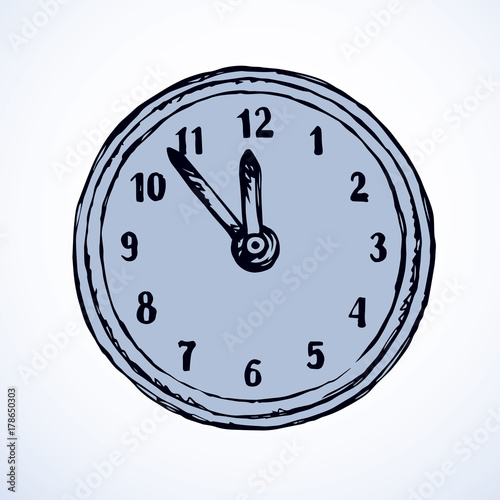 Clock. Vector drawing