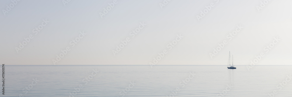 Geometric horizontal sea background