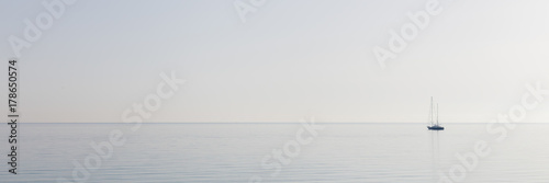 Geometric horizontal sea background