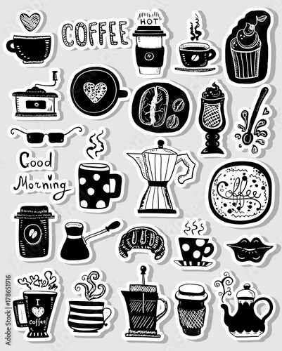 Coffee Doodle Stickers