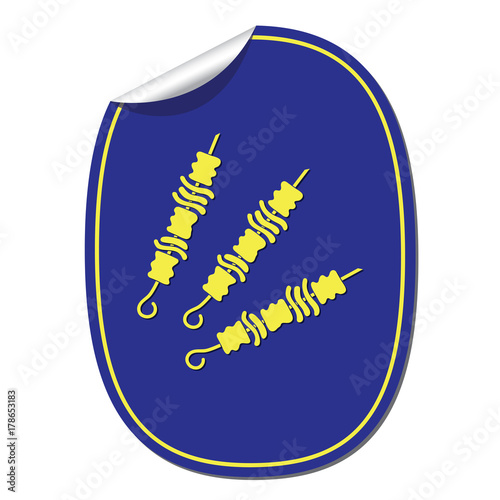 Grilled kebab icon