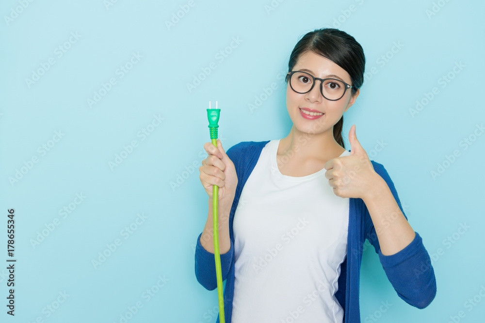 beautiful pretty lady showing thumb up gesture beautiful pretty lady showing thumb up gesture