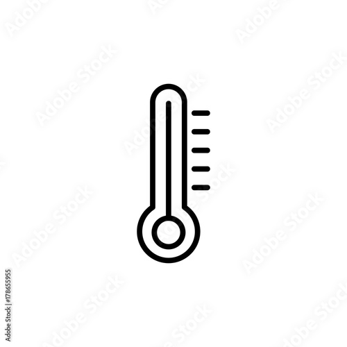 Modern thermometer line icon.