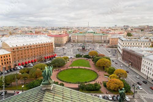 A view of Saint-Petersburg from  the bell tower of St. Isaak's Cathedral photo