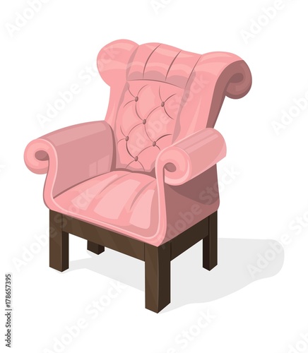 Chair isolated on white Modern upholstery collection designs
