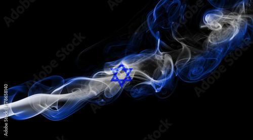 Israel national smoke flag