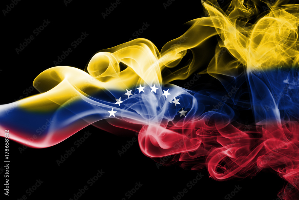 Obraz premium Venezuela smoke flag