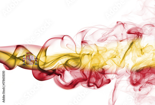 Spain flag smoke