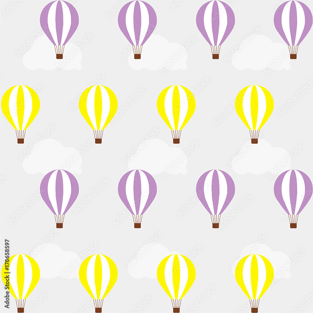 Hot air balloon in the sky pattern Hot air balloon in the sky pattern