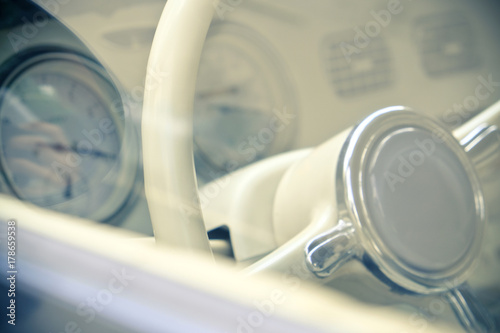 detail image of car in retro style