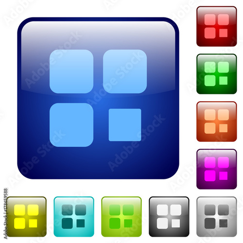 Component stop color square buttons