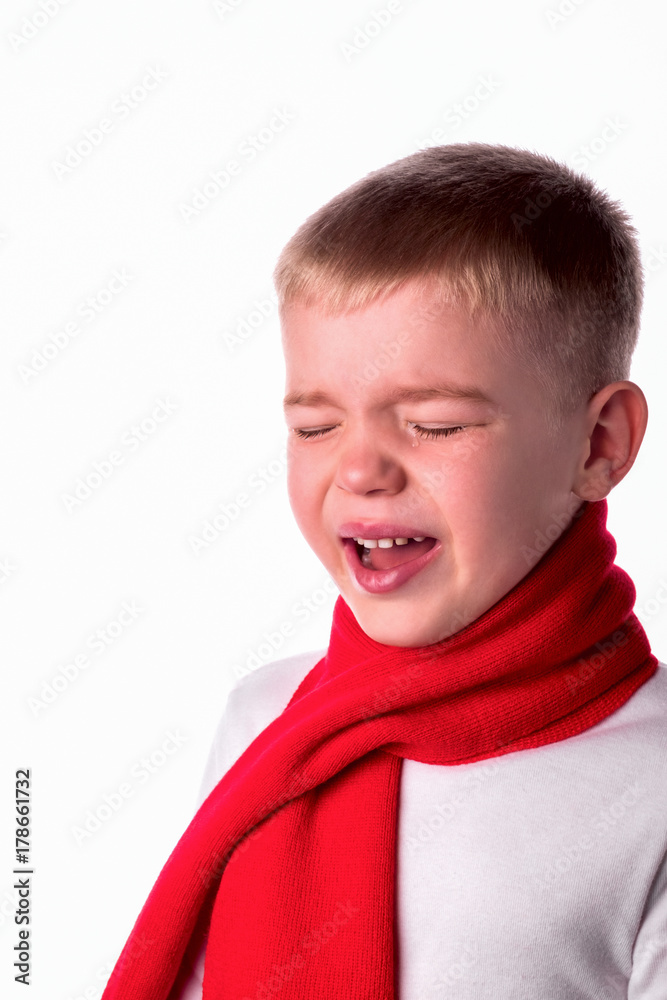 Cry, scream the child for pain. Strong emotions from the boy. Cry, scream the child for pain. Strong emotions from the boy.
