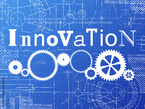 Innovation Blueprint Tech Drawing