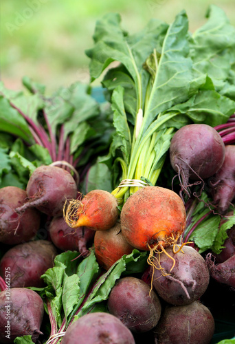 beets on sale at the farmer's market