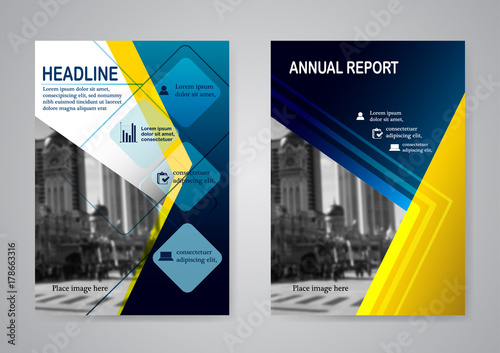 Vector design of cover annual report templates A4 scale size