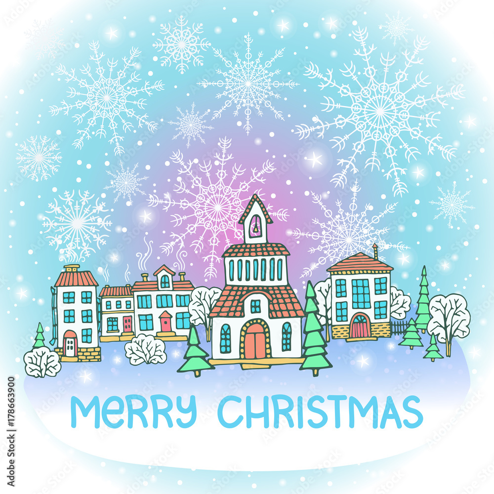 Greeting card with Christmas Greeting card with Christmas