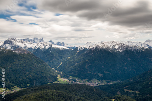 Latemar mountain range as seen from Rosengarten