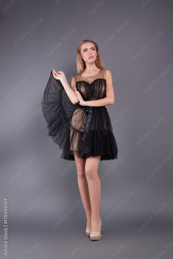 Naklejka premium Fashion girl Background isolated