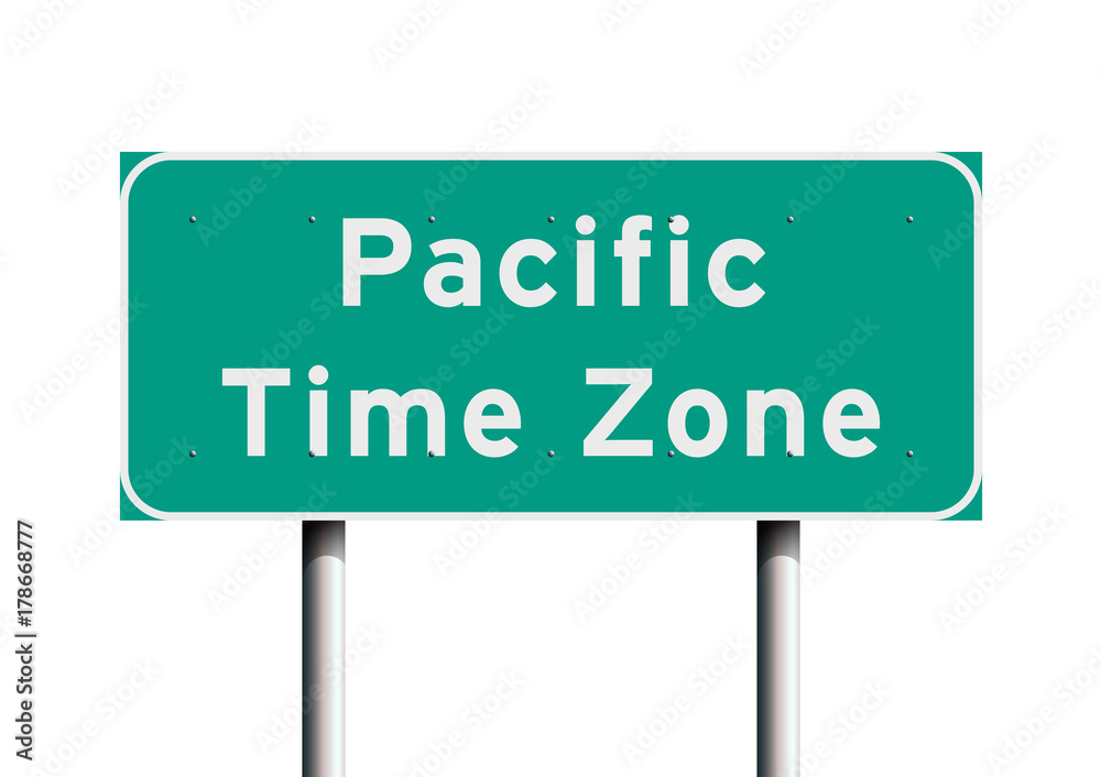 Pacific Time Zone road sign