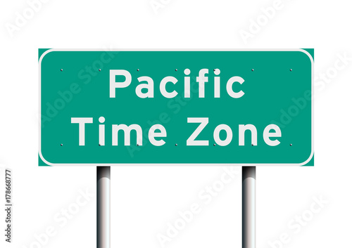 Pacific Time Zone road sign