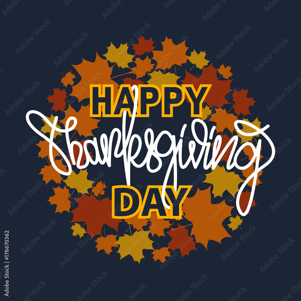 Thanksgiving typography banner. Thanksgiving typography banner.