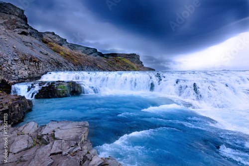 Gullfoss Waterfal Icelandic scenery