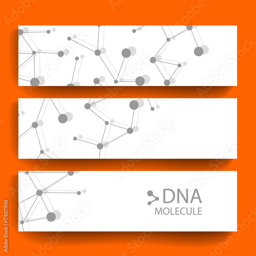 Creative thematic brochures. Dna. Molecules photo