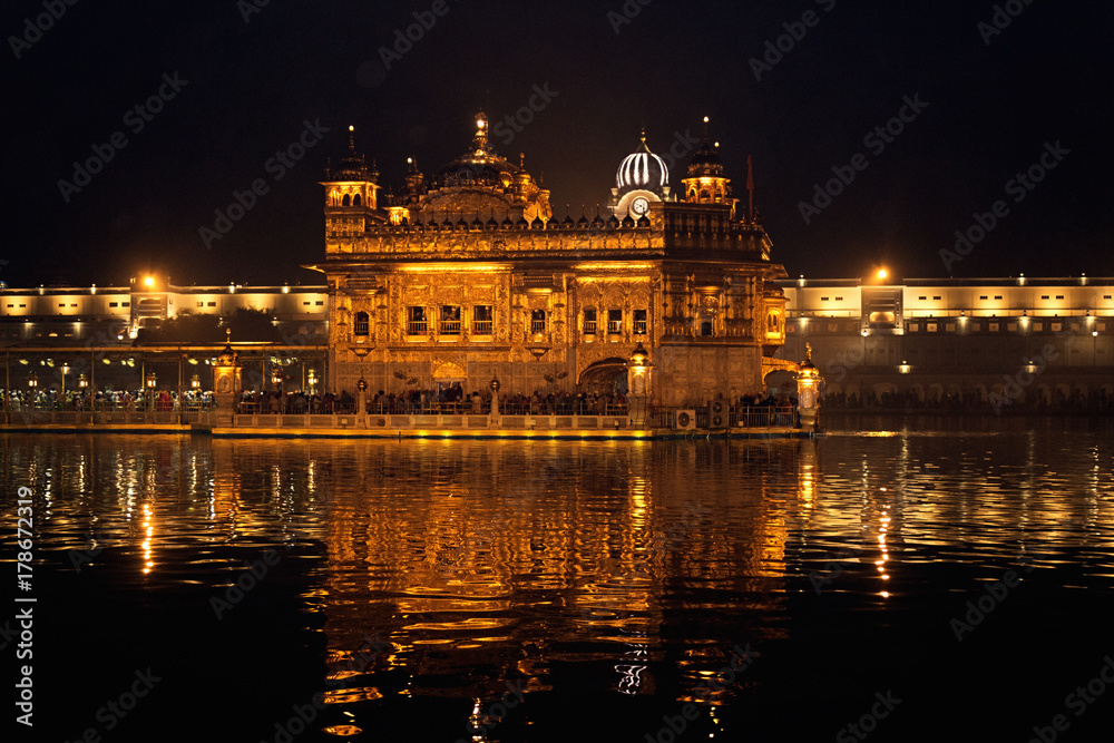 golden temple, amritsar, night