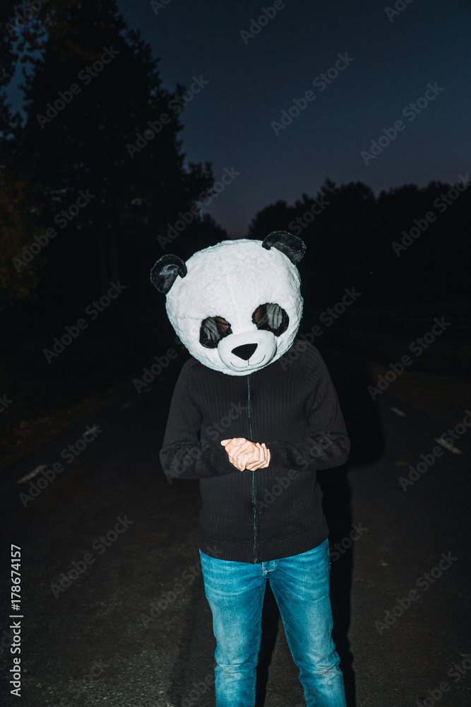 Man in panda mask Man in panda mask