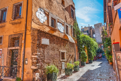 Picturesque alley in Trastevere photo