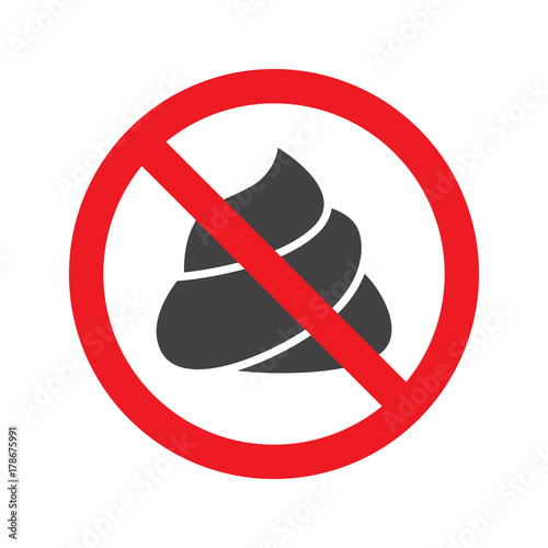 No poop icon vector