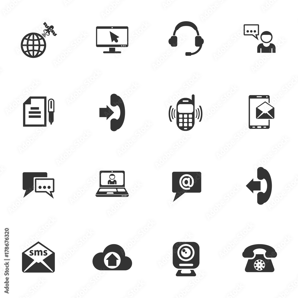communication icon set communication icon set