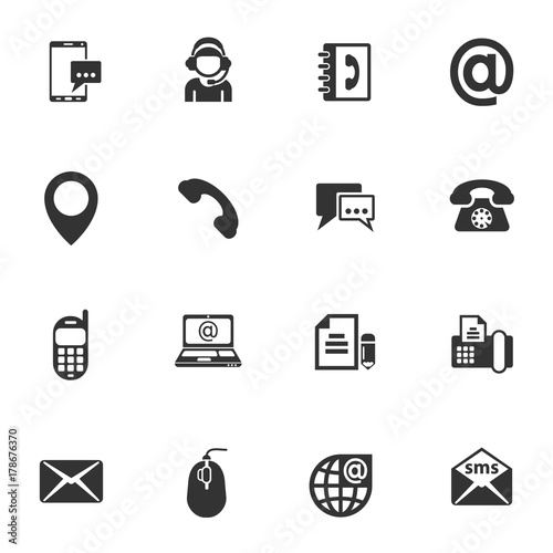 contact us icon set