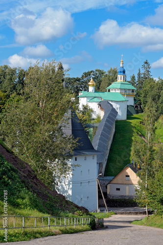 Holy Assumption Pskovo-Pecherskiy mens Monastery. Pechory, Pskov region, Russia.