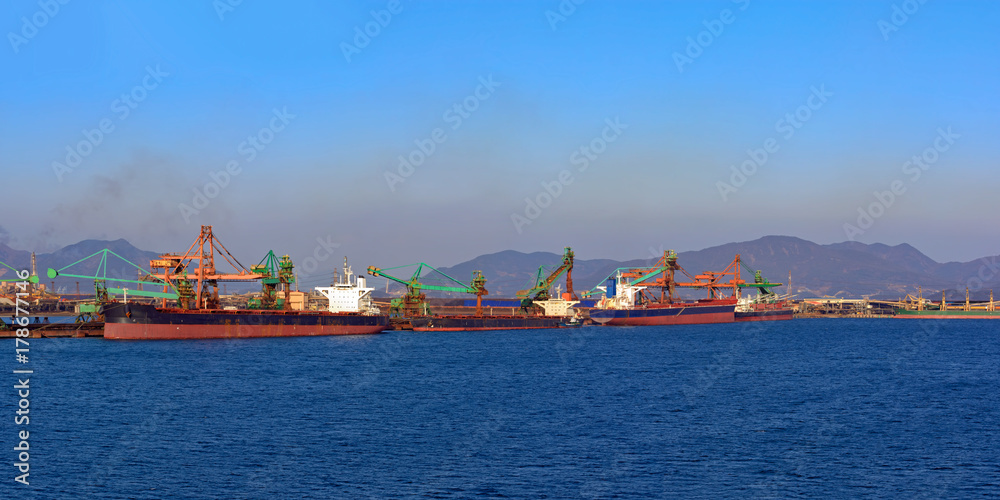 Industrial landscape in South Korea. Industrial landscape in South Korea.