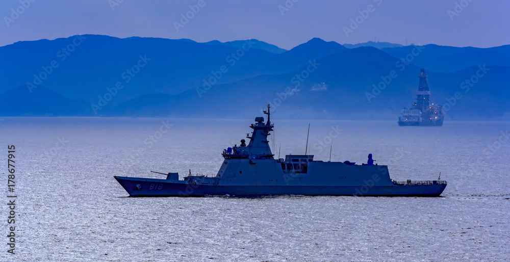 South Korean warship.