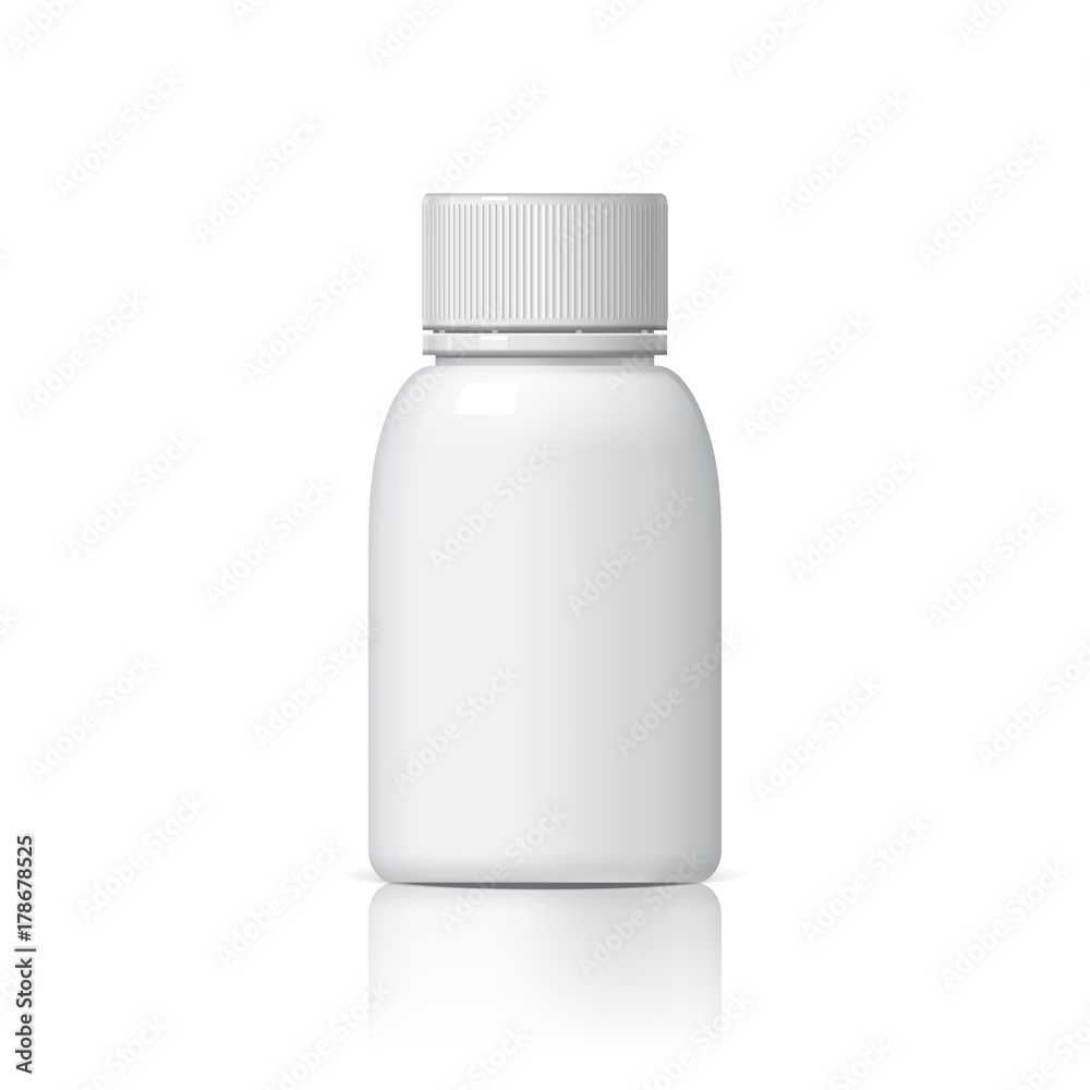 Cool Realistic White plastic bottle. Cool Realistic White plastic bottle.
