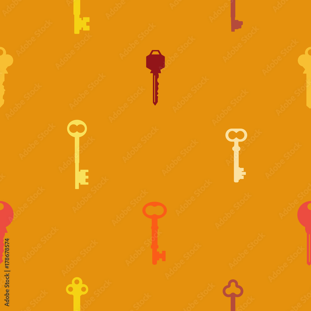 Seamless pattern with keys for your design Seamless pattern with keys for your design