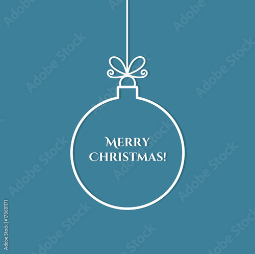Christmas bauble ornament outline shape