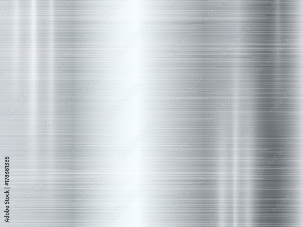 Metal, stainless steel texture background with reflection Stock Vector