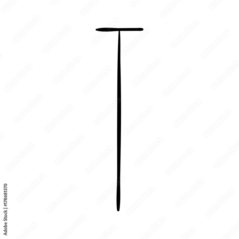 Capital letter T painted by brush isolated on white background Capital letter T painted by brush isolated on white background