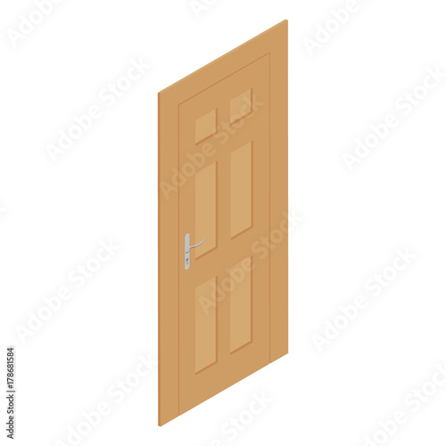 Isometric door vector