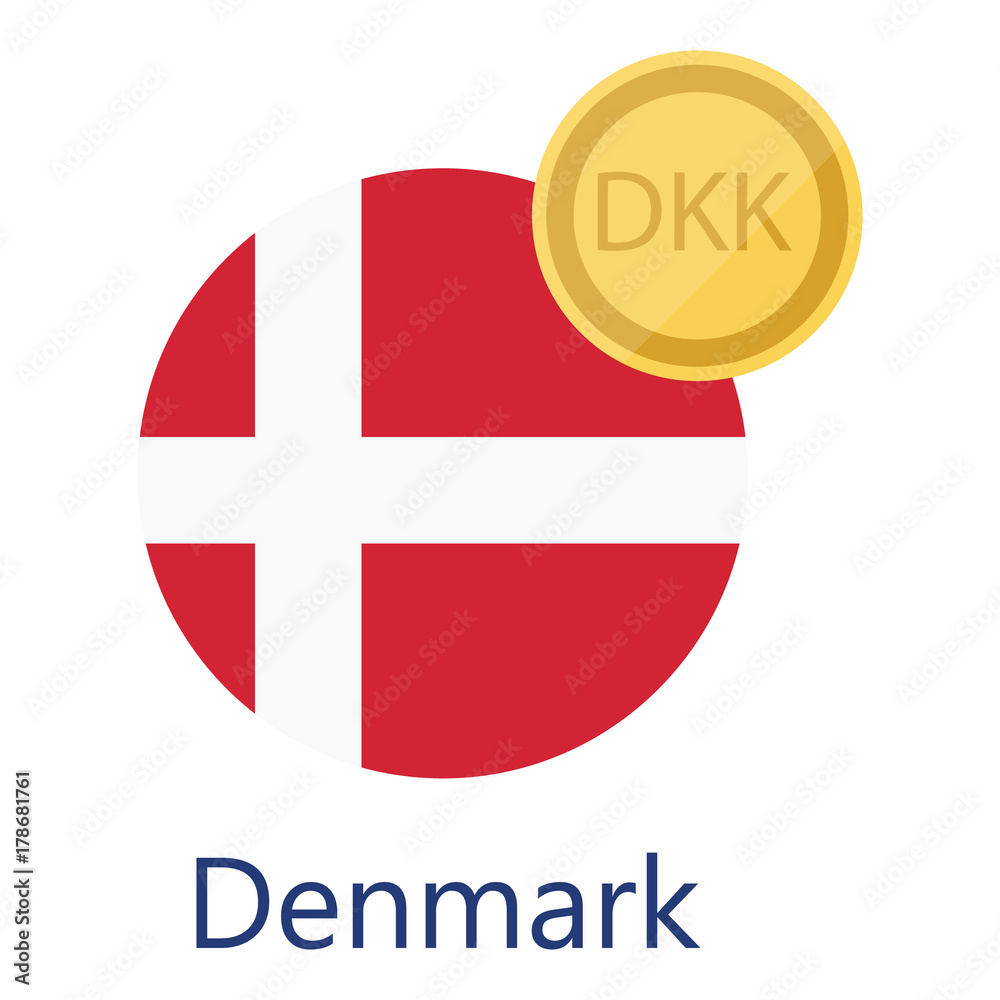 Obraz premium Danish Krone vector