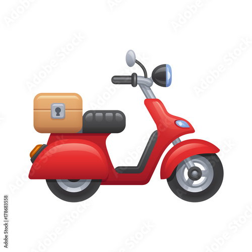 Delivery Scooter - Novo Icons. A professional  pixel-aligned icon designed on a 64 x 64 pixel.  